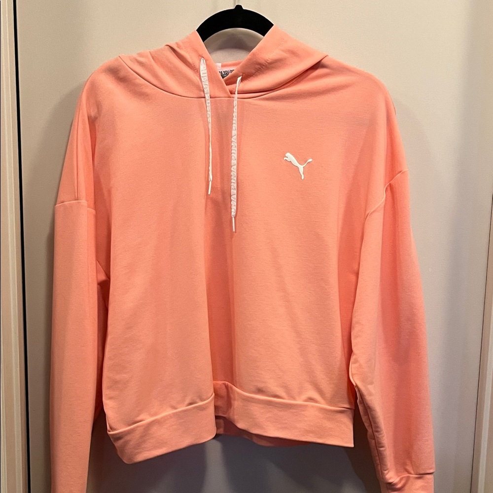 Puma Coral Hoodie with White Logo